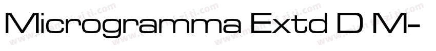 Microgramma Extd D M字体转换